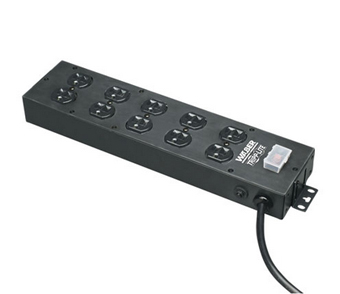 TRIPP LITE, WABER POWER STRIP 120V 5-15R 10 OUTLET METAL 15FT CORD 5-15P